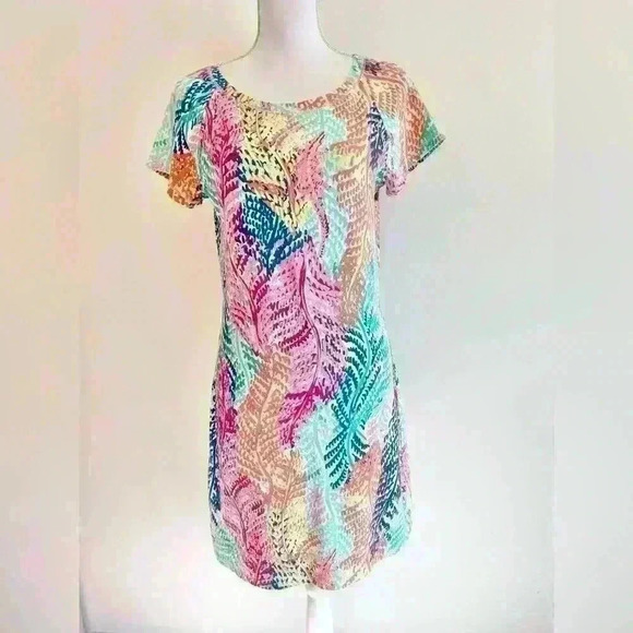 Lilly Pulitzer UPF 50+ Tammy French Terry Dress Pink Style# 81656 - Picture 1 of 8